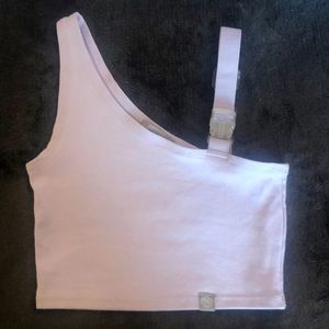 Purple Crop Top with Buckle